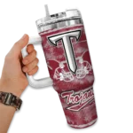 personalized troy trojans honey streaks red curved tumbler best selling.webp
