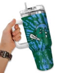 personalized tulane green wave burst swirl green curved tumbler best selling.webp