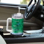 personalized tulane green wave geometric prism green curved tumbler best selling.webp
