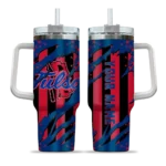 personalized tulsa golden hurricane claw cut blue black curved tumbler best selling.webp