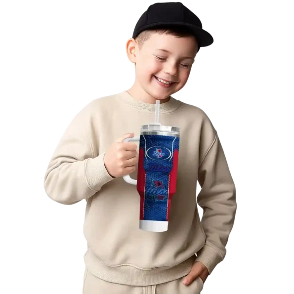 personalized tulsa golden hurricane hexagon armor blue curved tumbler latest model.webp
