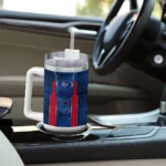 personalized tulsa golden hurricane hexagon armor blue curved tumbler best selling.webp