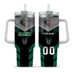 personalized uab blazers arrow armor green black curved tumbler best selling.webp