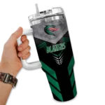 personalized uab blazers arrow armor green black curved tumbler best selling.webp
