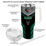 personalized uab blazers arrow armor green black curved tumbler best selling.webp