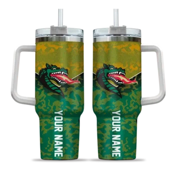 personalized uab blazers chevron stripe green curved tumbler best selling.webp