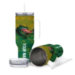 personalized uab blazers chevron stripe green curved tumbler best selling.webp