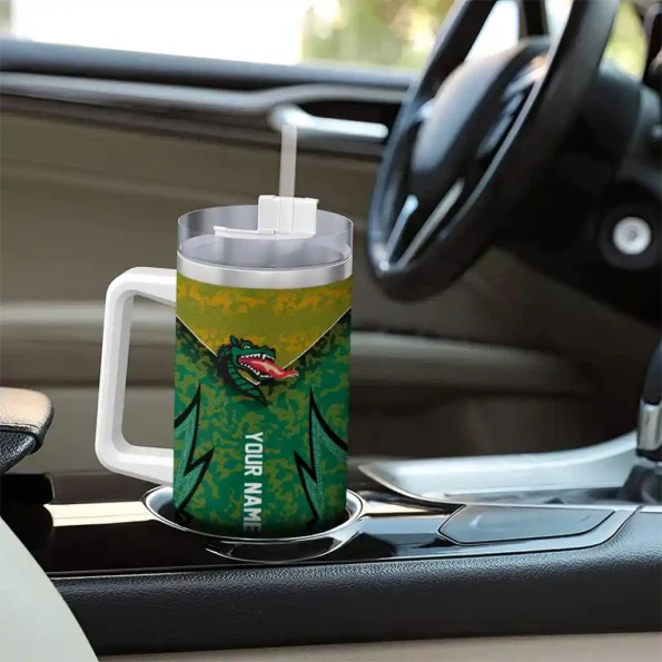 personalized uab blazers chevron stripe green curved tumbler trendy.webp