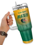 personalized uab blazers gradient dots green curved tumbler best selling.webp