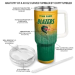 personalized uab blazers gradient dots green curved tumbler best selling.webp