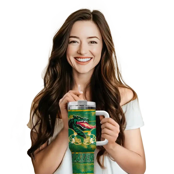 personalized uab blazers honey streaks green curved tumbler premium grade.webp