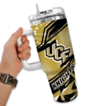 personalized ucf knights abstract paths gold curved tumbler best selling.webp