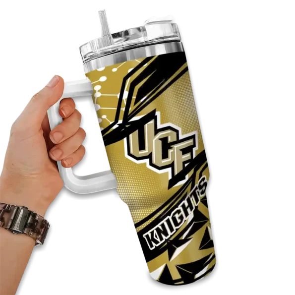 personalized ucf knights abstract paths gold curved tumbler fashion forward.webp