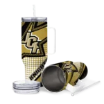 personalized ucf knights arrow burst gold curved tumbler best selling.webp