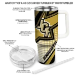 personalized ucf knights arrow burst gold curved tumbler best selling.webp
