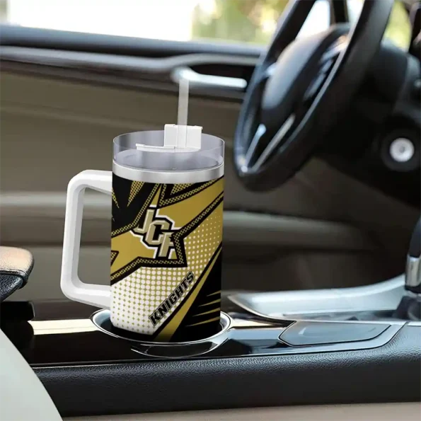 personalized ucf knights arrow burst gold curved tumbler trendy.webp