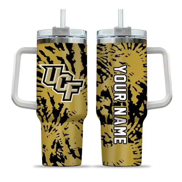 personalized ucf knights burst swirl gold curved tumbler best selling.webp