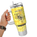 personalized ucf knights geometric prism gold curved tumbler best selling.webp