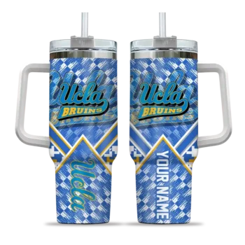 personalized ucla bruins chevron angle blue curved tumbler best selling.webp