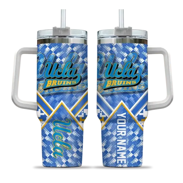 personalized ucla bruins chevron angle blue curved tumbler best selling.webp