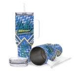 personalized ucla bruins chevron angle blue curved tumbler best selling.webp