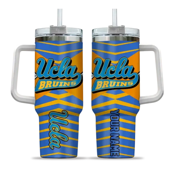 personalized ucla bruins chevron layers blue curved tumbler best selling.webp