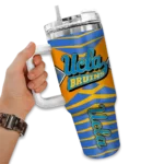 personalized ucla bruins chevron layers blue curved tumbler best selling.webp