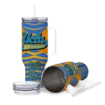 personalized ucla bruins chevron layers blue curved tumbler best selling.webp