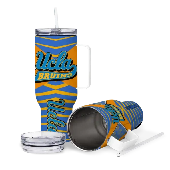personalized ucla bruins chevron layers blue curved tumbler high quality.webp