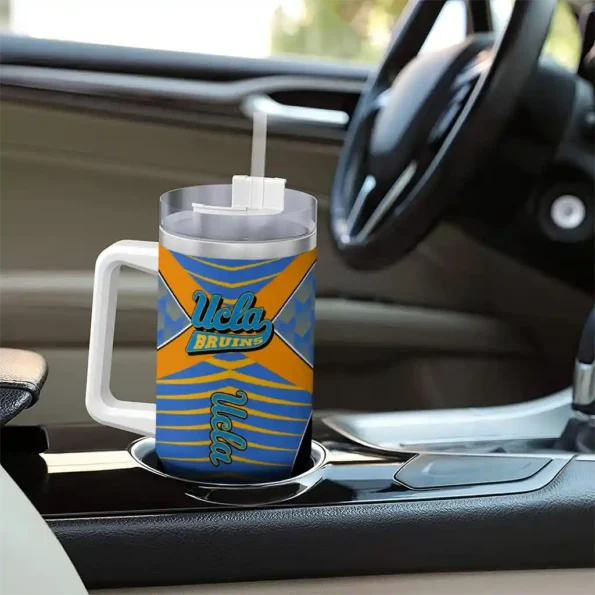 personalized ucla bruins chevron layers blue curved tumbler trendy.webp