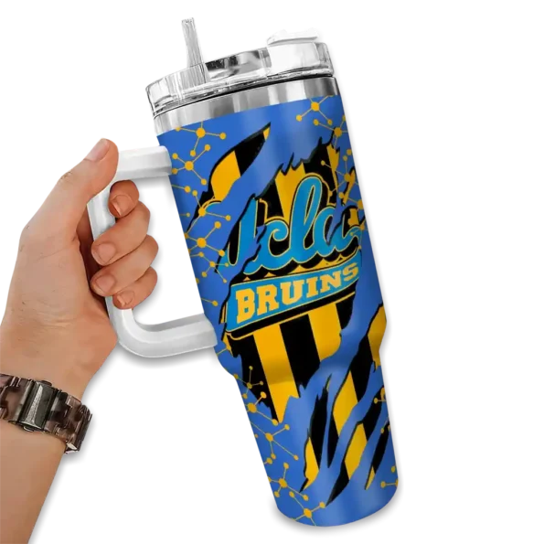 personalized ucla bruins claw cut blue black curved tumbler fashion forward.webp