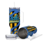 personalized ucla bruins claw cut blue black curved tumbler best selling.webp