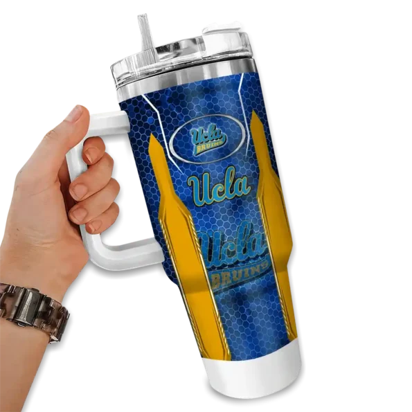 personalized ucla bruins hexagon armor blue curved tumbler fashion forward.webp