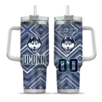 personalized uconn huskies bold diamonds blue curved tumbler best selling.webp