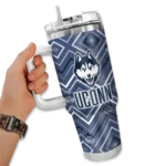 personalized uconn huskies bold diamonds blue curved tumbler best selling.webp