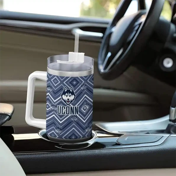 personalized uconn huskies bold diamonds blue curved tumbler trendy.webp