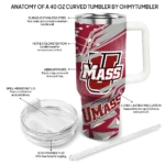 personalized umass minutemen abstract paths red curved tumbler best selling.webp