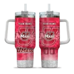 personalized umass minutemen geometric prism red curved tumbler best selling.webp