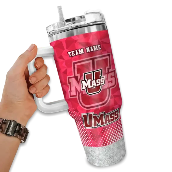 personalized umass minutemen geometric prism red curved tumbler fashion forward.webp