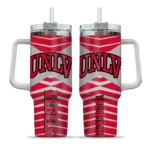 personalized unlv rebels chevron layers red curved tumbler best selling.webp