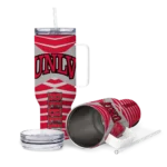 personalized unlv rebels chevron layers red curved tumbler best selling.webp