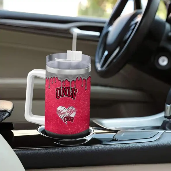 personalized unlv rebels heart helmet motif red curved tumbler trendy.webp