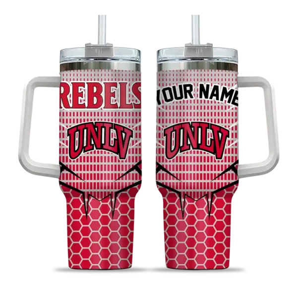 personalized unlv rebels hex texture red curved tumbler best selling.webp