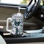 personalized utah state aggies camo mashup navy white curved tumbler best selling.webp
