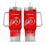 personalized utah utes geometric prism red curved tumbler best selling.webp