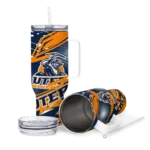 personalized utep miners abstract paths blue curved tumbler best selling.webp
