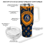 personalized utep miners bullseye drips blue curved tumbler best selling.webp