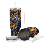 personalized utep miners burst swirl blue curved tumbler best selling.webp