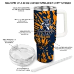 personalized utep miners burst swirl blue curved tumbler best selling.webp