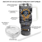 personalized utep miners superman shield blue gray curved tumbler best selling.webp